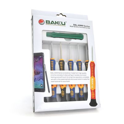 Набір інструментів BAKKU BK-6000 (Викрутки: T2, T3, T5, T6, "мерс" 1.5, крест1.7, Пінцети: прямий, вигнутий BK-6000 фото
