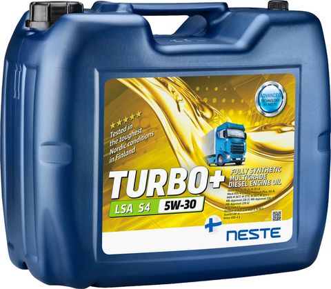 Олива моторна синтетична NESTE Turbo+LSA S4 5W30_20л (API CK-4/SN;ACEA E6/7/8/9/11; MB228.52;VDS4.5 СТ-00145423 фото товару