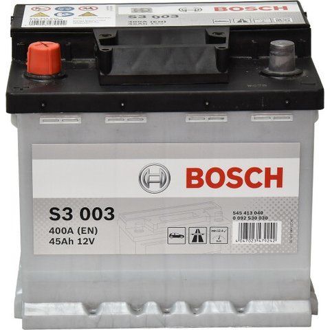 Акумулятор Bosch 45Ah-12v BOSCH (S3003) (207x175x190),L,EN400 0092S30030 фото товару