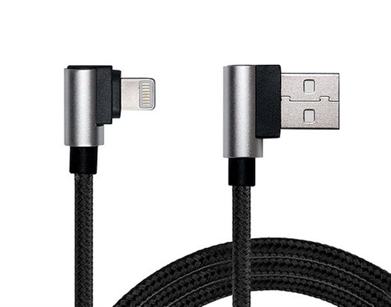 Кабель REAL-EL Premium USB - Lightning (M/M), 1 м, чорний (EL123500034) EL123500034 фото