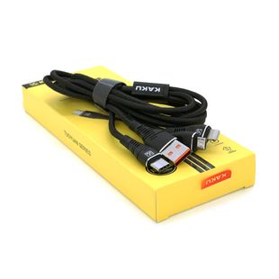 Кабель KSC-296 TUOYUAN charging data cable 3 in 1 Micro / Iphone / Type-C, довжина 1м, Black, BOX KSC-296 фото