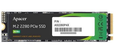 Накопичувач SSD 256GB Apacer AS2280P4X M.2 2280 PCIe 3.0 x4 3D TLC (AP256GAS2280P4X-1) AP256GAS2280P4X-1 фото