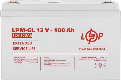 Акумуляторна батарея LogicPower 12V 100AH (LPM-GL 12 - 100 AH) GEL LP3871 фото