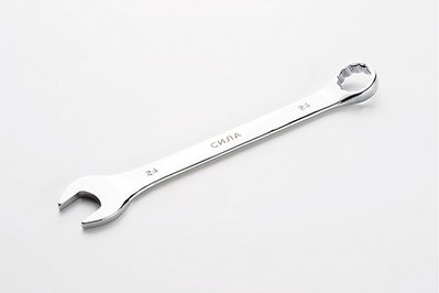 Ключ рожково-накидной полированный CrV 24мм СИЛА 201074 фото