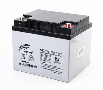 Акумуляторна батарея AGM RITAR RA12-40, Gray Case, 12V 40.0Ah ( 198 x166 x 169 ) Q1 RA12-40 фото
