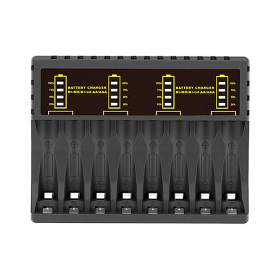 Зарядное устройство универсальное PUJIMAX, 8 каналов, LED инд., поддерживает Li-ion, Ni-MH и Ni-Cd AA (R6), ААA (R03), AAAA, С (R14), 2,4V 2000mA PJ-803 фото