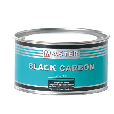 Шпаклівка поліефірна для кузова Black Carbon чорна банка 1 л/ 1,8 кг з карбоновим волокном, з затв. 140208 фото