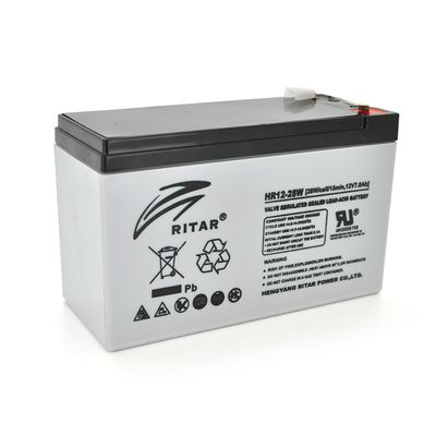 Аккумуляторная батарея AGM RITAR HR1228W, Gray Case, 12V 7.0Ah ( 151 х 65 х 94 (100 ) 2.17kg Q10 HR1228W фото
