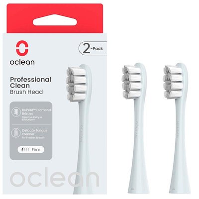 Насадка для зубної електрощітки Oclean P1C9 Brush Head Silver 2шт (6970810554038) 6970810554038 фото