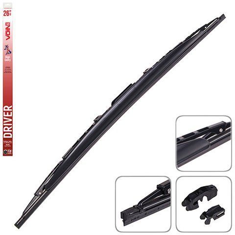 Щетки стеклоочистителя каркасные со спойлером VOIN 26"-650мм (TP605SWS-26") DRIVER (VD-26650) VD-26650 фото товара