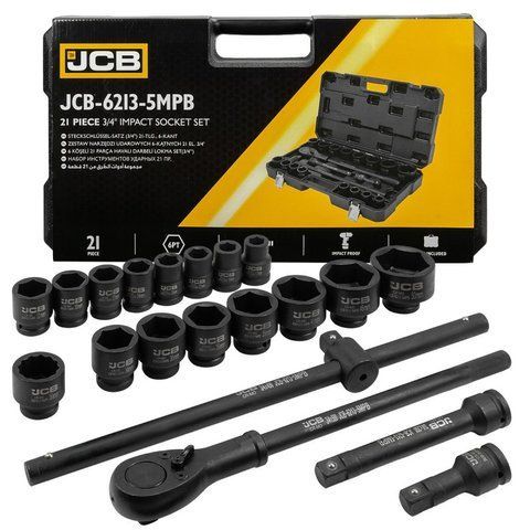 Набір інструментів ударних 21 од. 3/4" (6гр.) JCB Tools JCB-6213-5MPB JCB-6213-5MPB фото товару