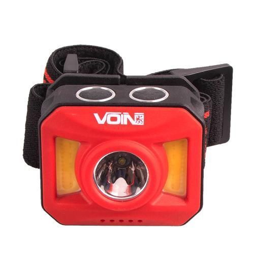 Фонарь налобный VOIN VL-163, 2 x 3W-COB (W/R)+3W XPE/АКБ800mAh/регул. наклона (VL-163) VL-163 фото товара