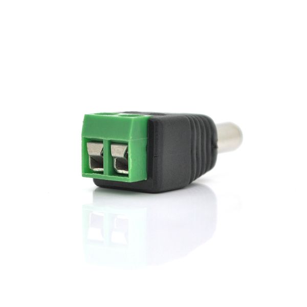 Роз'єм для підключення живлення DC-M (D 5,5x2,1мм(2,5мм)) з клемами під кабель (Black Plug) YT-DC-M фото