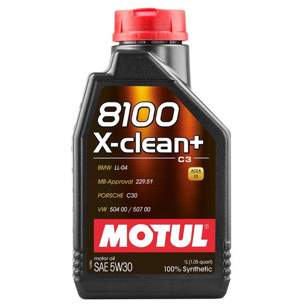 Олива моторна MOTUL 8100 X-clean+ 5W-30 1 л (106376) 110018 фото