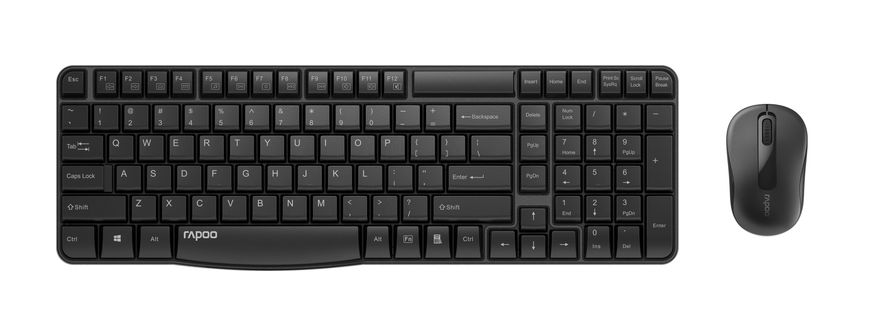 Комплект (клавіатура, мишка) Rapoo X1800S Combo Wireless Black X1800S Black фото