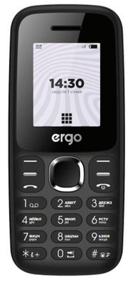 Мобiльний телефон Ergo B184 Dual Sim Black B184 Black фото