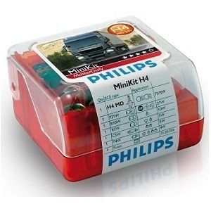 Автолампа Philips H4 24V 4-70W / MASTERDUTY MINIKIT / 1XH4 / 1XP21W / 1XR5W / 1XR10W / 1XC5W / 1XT4W + ЗАПОБІЖНИКИ 1X15A / 1X20A / 1X30A 55554SKMDKM фото товару