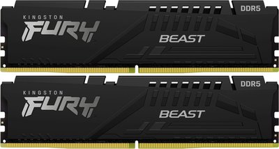 Модуль пам`яті DDR5 2x16GB/5200 Kingston Fury Beast Black (KF552C40BBK2-32) KF552C40BBK2-32 фото