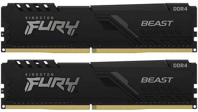 Модуль пам`ятi DDR4 2x8GB/3200 Kingston Fury Beast Black (KF432C16BBK2/16) KF432C16BBK2/16 фото