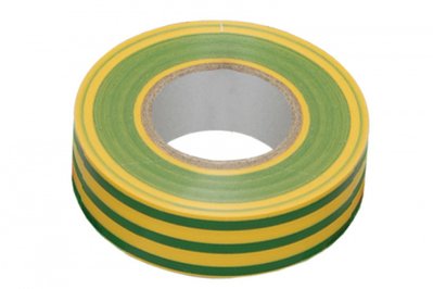 Ізоляцiйна стрiчка жовто-зелена 0.14х17мм 20м (пачка, кратно 10шт) APRO ET-20YG фото