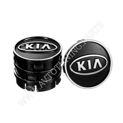 Заглушка колісного диска KIA 60x55 чорний ABS пластик (4шт.) 50027 (50027) 50027 фото