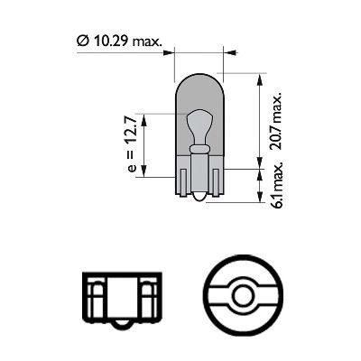 Автолампа Philips WY5W 12V 5W W2,1X9,5D / STANDARD ПОМАРАНЧЕВИЙ / 2ШТ. BLISTER 12396NAB2 фото товара
