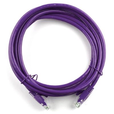 Патч-корд литий RITAR, UTP, RJ45, Cat.5e, 2m, фіолетовий, Cu (мідь) PCR-CU/2Pe фото