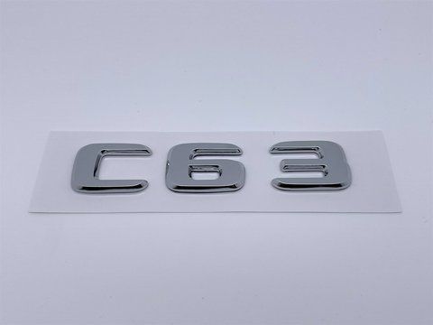 Емблема напис C63 кришки багажника Mercedes-Benz (Мерседес) meb038 фото товару