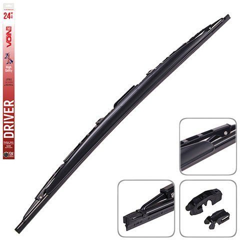 Щетки стеклоочистителя каркасные со спойлером VOIN 24"-600мм (TP605SWS-24") DRIVER (VD-24600) VD-24600 фото товара