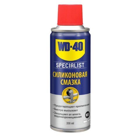 Мастило універсальне WD-40 Specialist рідке силіконове біле аерозоль 200 мл (124W700126) 124W700126 фото товара