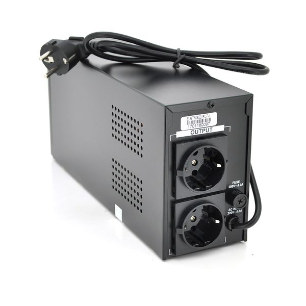 ДБЖ Ritar E-RTM850 (510W) ELF-L, LED, AVR, 2st, 2xSCHUKO socket, 1x12V9Ah, metal Case Q4 (370*130*210) 5,8кг (310*85*140) E-RTM850L фото