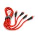 Кабель KSC-296 TUOYUAN charging data cable 3 in 1 Micro / Iphone / Type-C, довжина 1м, Red, BOX KSC-296-R фото 5