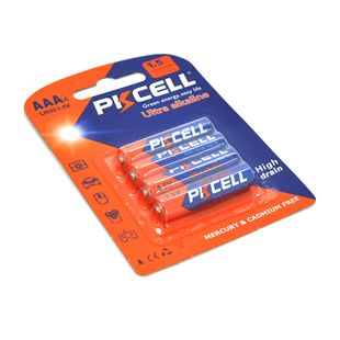 Батарейка лужна PKCELL 1.5V AAA / LR03, 4 штуки в блістері, Q12/144 PC/LR03-4B фото