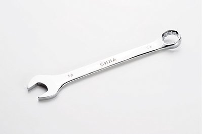 Ключ рожково-накидной полированный CrV 26мм СИЛА 201076 фото