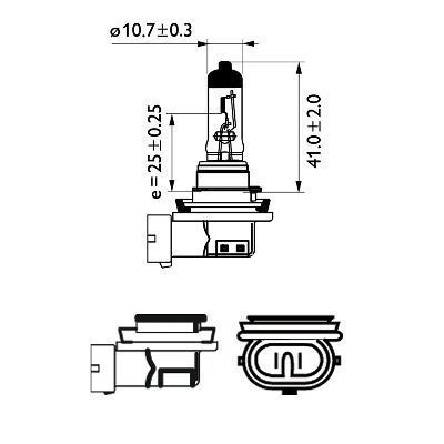 Автолампа галогенова H11 12V 55W PGJ19-2 / LONGERLIFE ECOVISION - В 4 РАЗИ ЗБІЛЬШЕНО СТРОК СЛУЖБИ 12362LLECOC1 фото товару