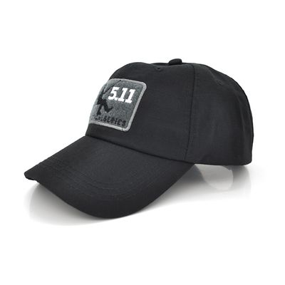 Тактична кепка 5.11 з липучками для шевронів, Чорний YT25651 фото