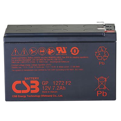Акумуляторна батарея CSB EVX1272, 12V 7,2Ah (151х65х100мм) 2,55кг Q10 EVX1272F2 фото