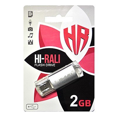 Флеш-накопичувач USB 2GB Hi-Rali Rocket Series Silver (HI-2GBRKTSL) HI-2GBRKTSL фото