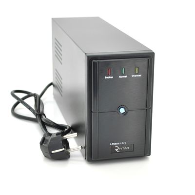 ДБЖ Ritar E-RTM650L-U (390W) ELF-L, LED, AVR, 2st, USB, 2xSCHUKO socket, 1x12V7Ah, metal Case Q4 (370*130*210) 4,8 кг (310*85*140) E-RTM650L-U фото