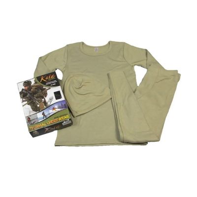 Комплект термобілизни (штани+ футболка з довгим рукавом+шапочка), розмір S-M, Туреччина, Оліва YT27631 фото