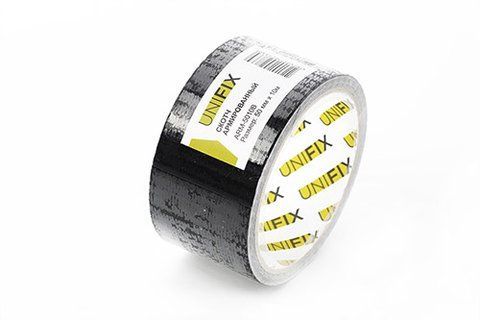 Стрічка клейка армована чорна 50мм*10м UNIFIX ARM-5010B фото товару