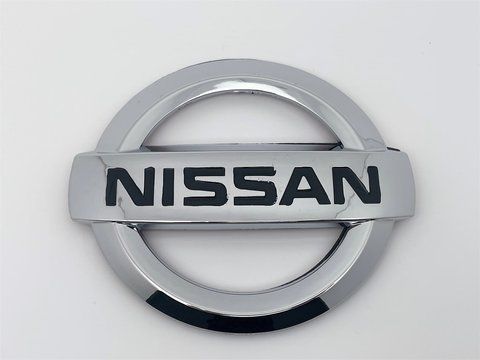 Емблема шильдик логотип на кришку багажника Nissan (Нісан) 105*90 мм (Хром) (84890CD000) nis022 фото товару