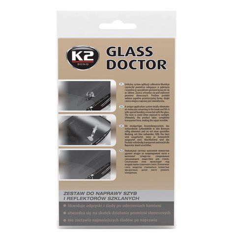Клей для ремонту вітрового скла K2 Glass Doctor прозорий 0,8 мл (B350) B350 фото товару