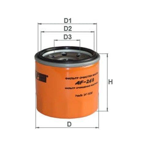 Фільтр оливи Aveo, Chery QQ Alpha Filter (AF-263) AF 263 фото товара