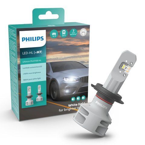 Комплект світлодіодних автоламп H7 LED 12/24V 12W 5800K PX26D ULTINON PRO5100 2ШТ. 11972U51X2 фото товару