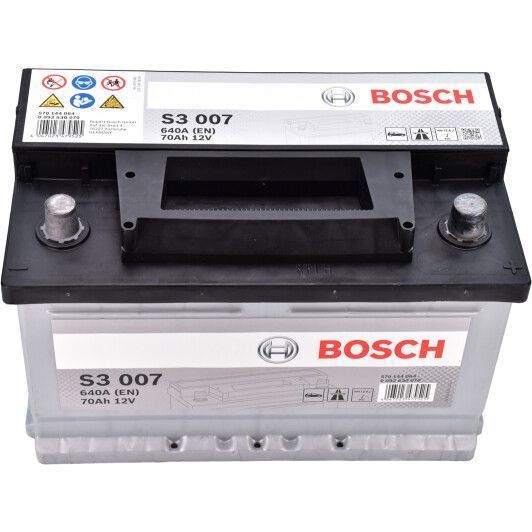 Аккумулятор BOSCH 70Ah 12V S3007 278x175x175 R EN640 0092S30070 фото товара
