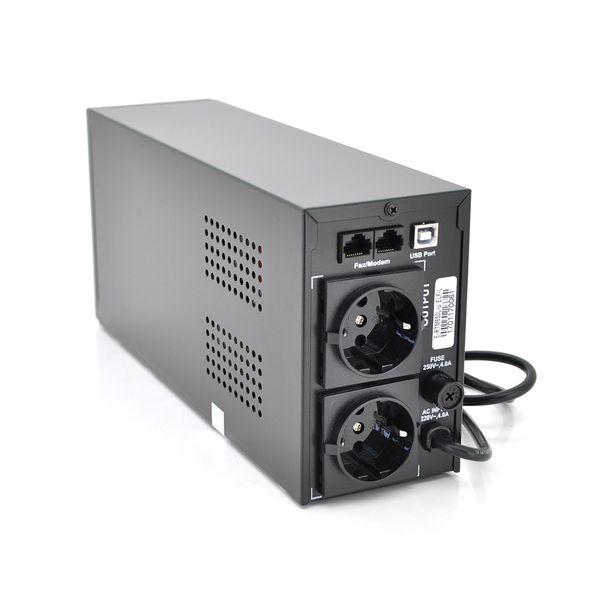 ДБЖ Ritar E-RTM650L-U (390W) ELF-L, LED, AVR, 2st, USB, 2xSCHUKO socket, 1x12V7Ah, metal Case Q4 (370*130*210) 4,8 кг (310*85*140) E-RTM650L-U фото