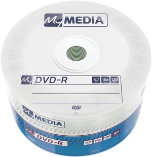 Диски DVD+R MyMedia (69200) 4.7GB, 16x, Matt Silver Wrap, 50шт 69200 фото