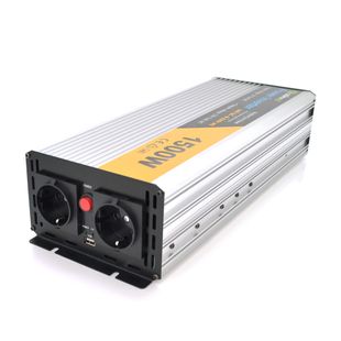 Інвертор напруги Solinved Sol-Yb24-1500M, 24V/220V, 1500W з апроксимованою синусоїдою, 2Shuko, USB, клемні дроти, Q6 Sol-Yb24-1500M фото