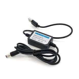 Кабель для роутера 5.5/2.5mm(M)=> USB2.0 (Out:12V), 1м, Black, OEM, Q400 29944 фото